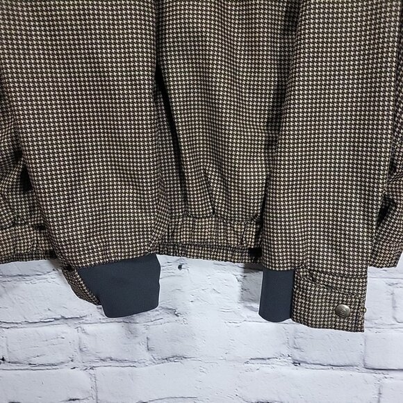 DryJoys by FootJoy Golf Jacket Mens XL Brown Houndstooth Pullover - Picture 4 of 14